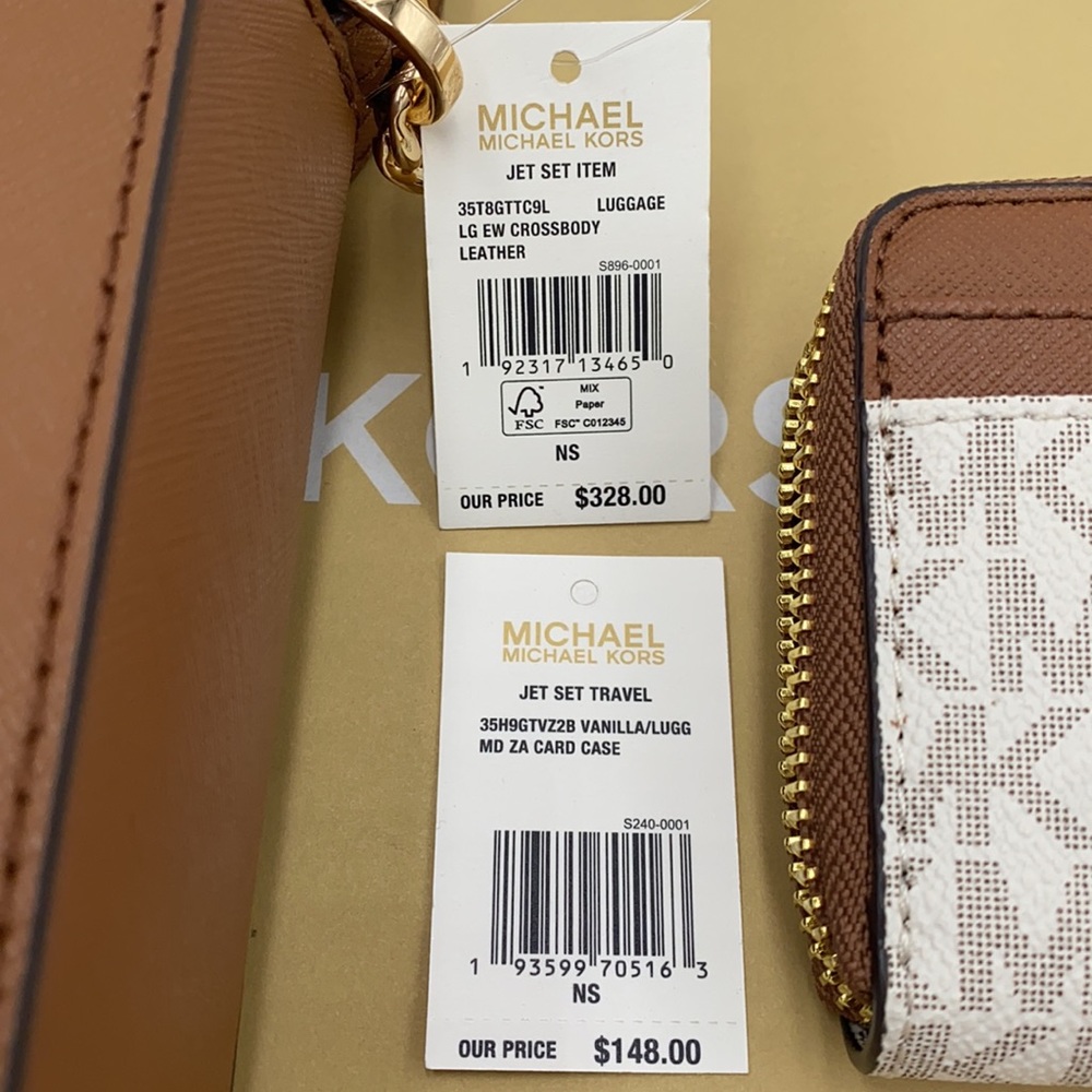 MICHAEL KORS LG EW CROSSBODY & MD ZA CARD CASE SET NWT - Picture 15 of 15